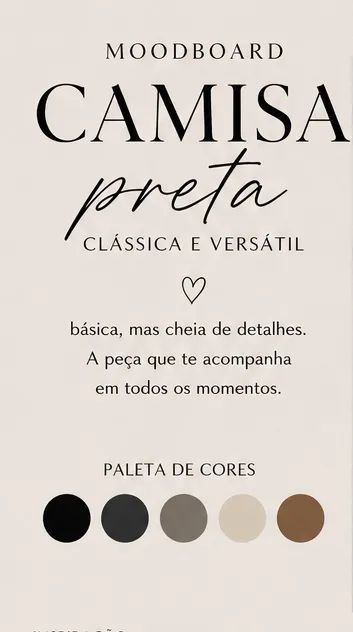 Camisa Preta Manga Longa com Detalhe Frontal - Foto 2