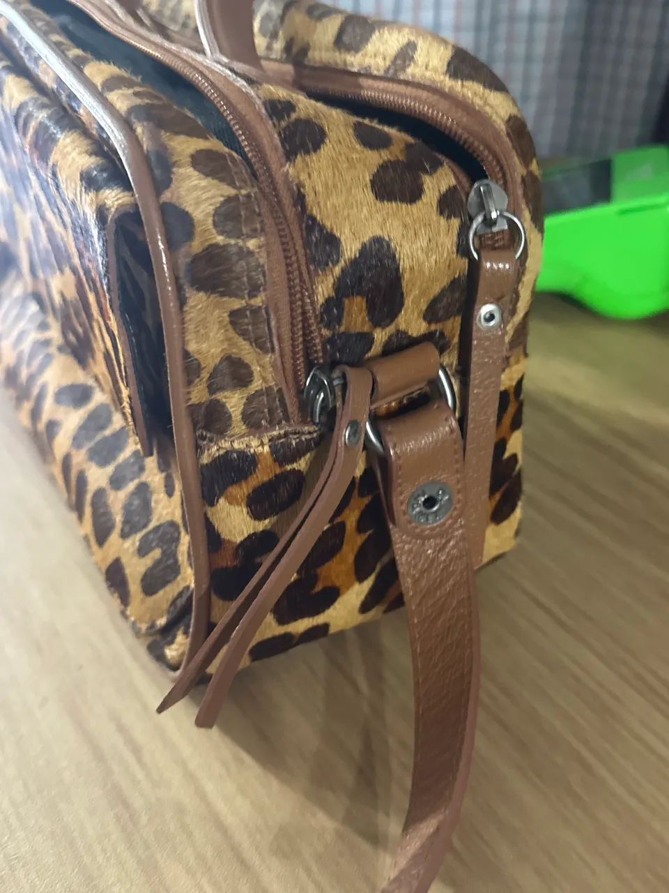 Bolsa couro animal print ombro  - Foto 4