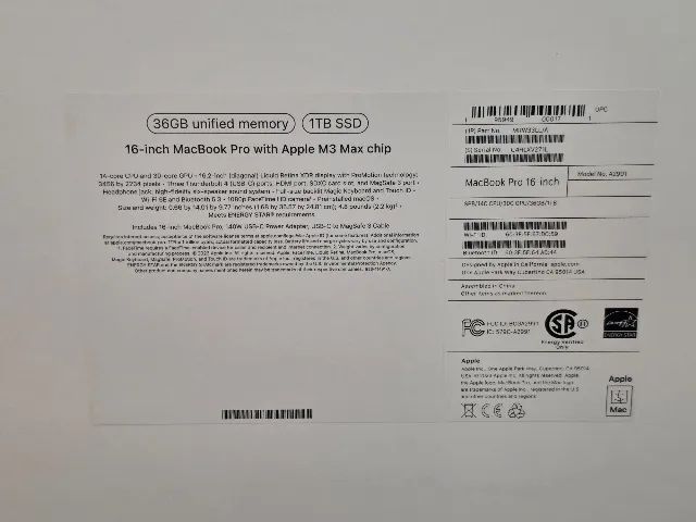 MacBook Pro 16? M3 Max, 36GB RAM, 1TB SSD, Space Black - Notebooks