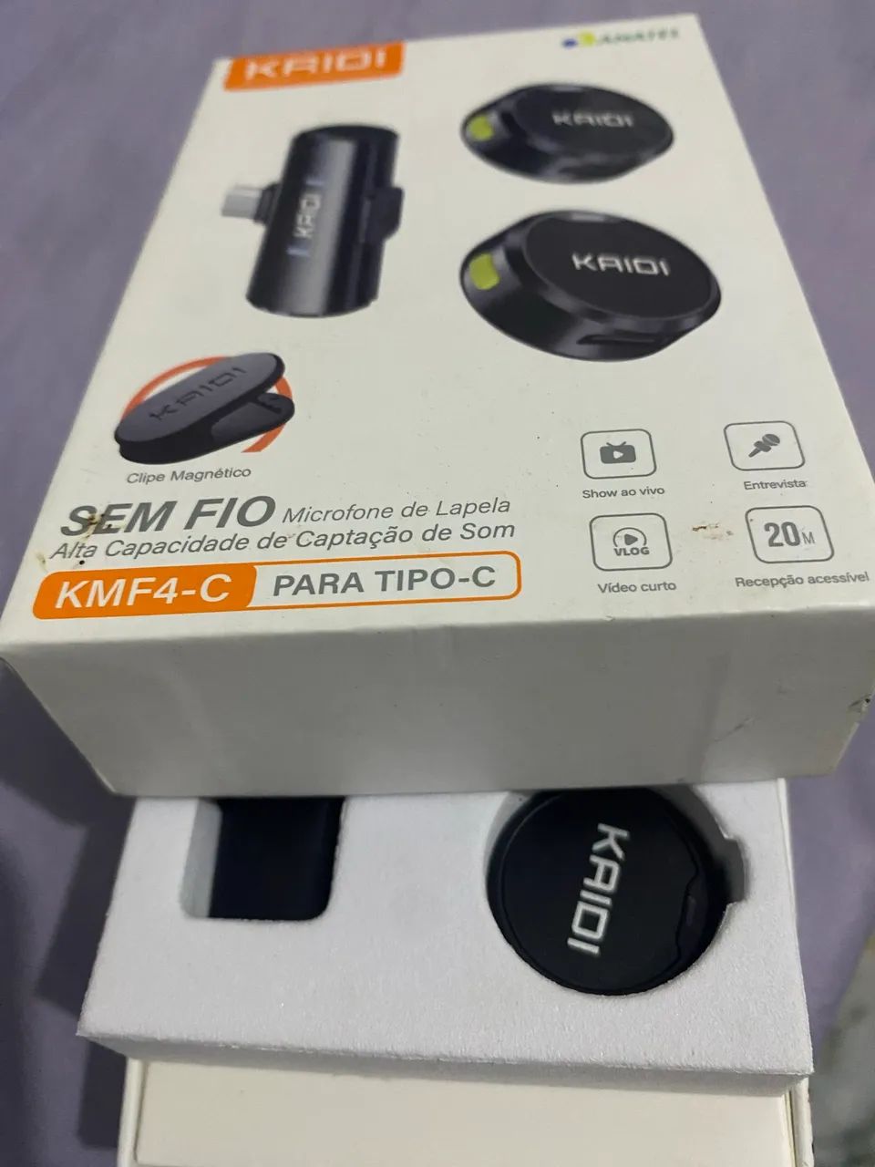 Microfone lapela kaidi