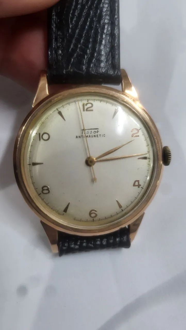 Relógio Tissot automático com 8 GM de ouro 38 mm anos 60 