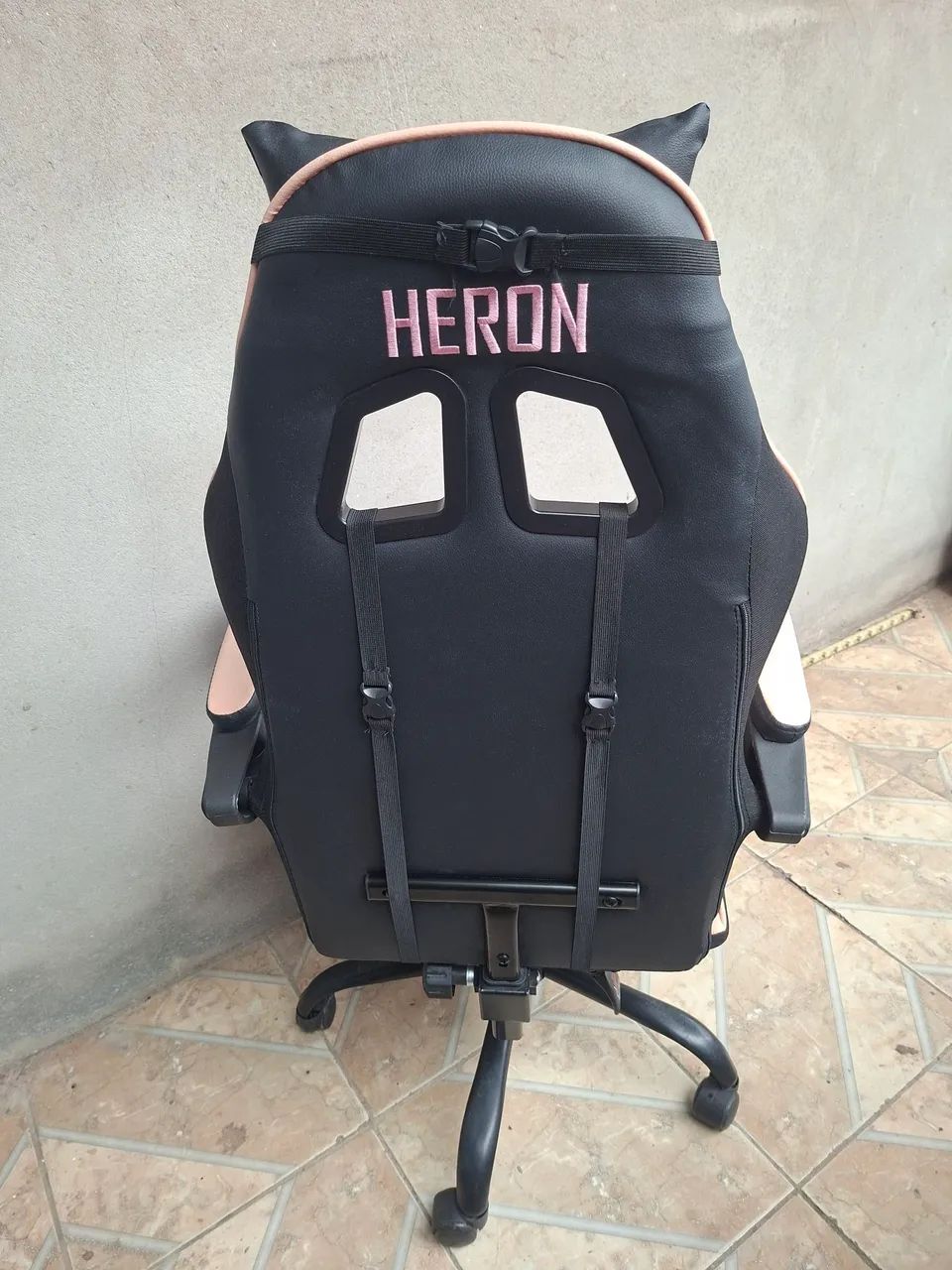 Cadeira Gamer TGT Heron - Preta e Rosa (TGT-HR-BPK01) - Foto 4