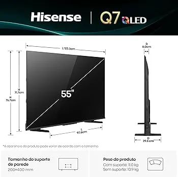 TV Hisense 144HZ - Q7 - 55 Polegadas QLED - Foto 5