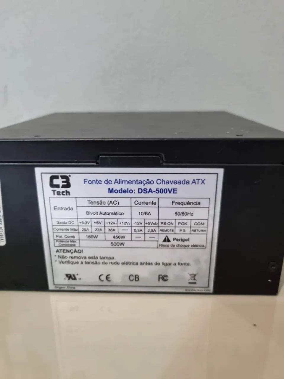 Fonte de 500W C3TECH Vídeo Edition - Funcionando Perfeitamente ? - Foto 2