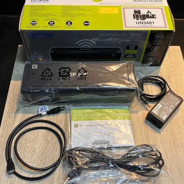 Scanner Wireless Duplex Portátil Epson Workforce ES-300W