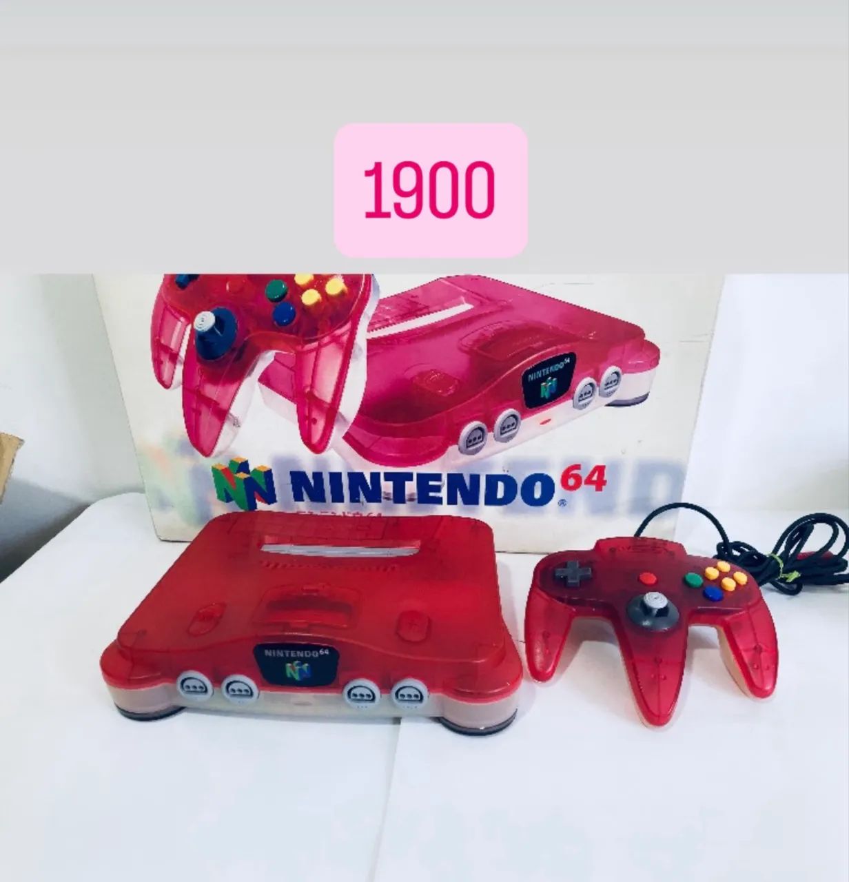 Console nintendo 64 clear red