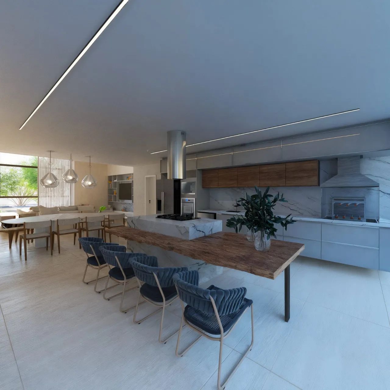 Casa linear com 3 suítes e área verde nos fundos para venda - Foto 3