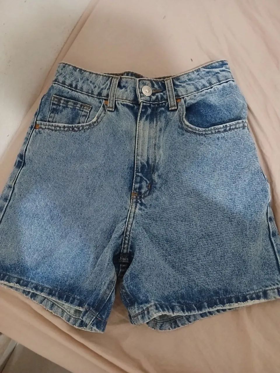 short jeans long cintura super alta azul - Foto 2