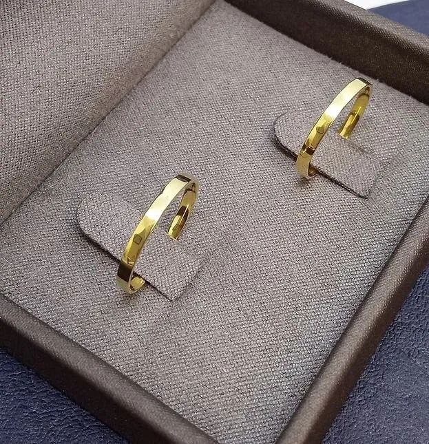 Par de aliança em Ouro 18k - Foto 3