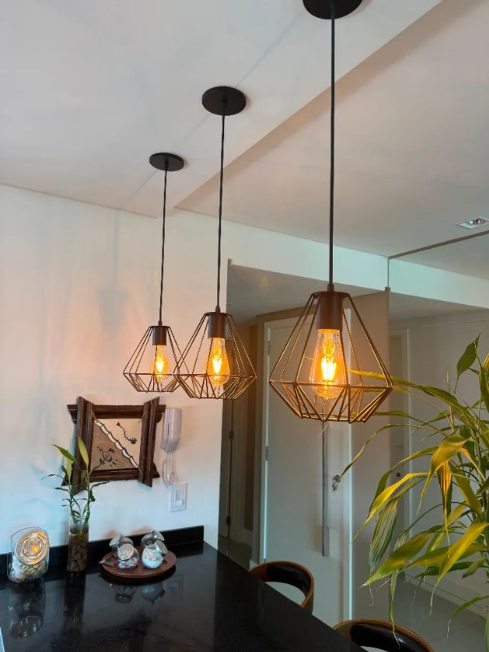 LUMINÁRIA PENDENTE PRETA, ESTILO INDUSTRIAL - Foto 3