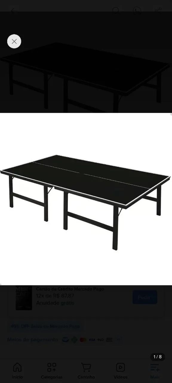 Mesa de ping pong nova na caixa