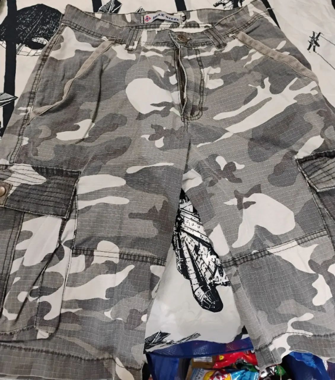 Bermuda Sarja Militar Cinza - 40