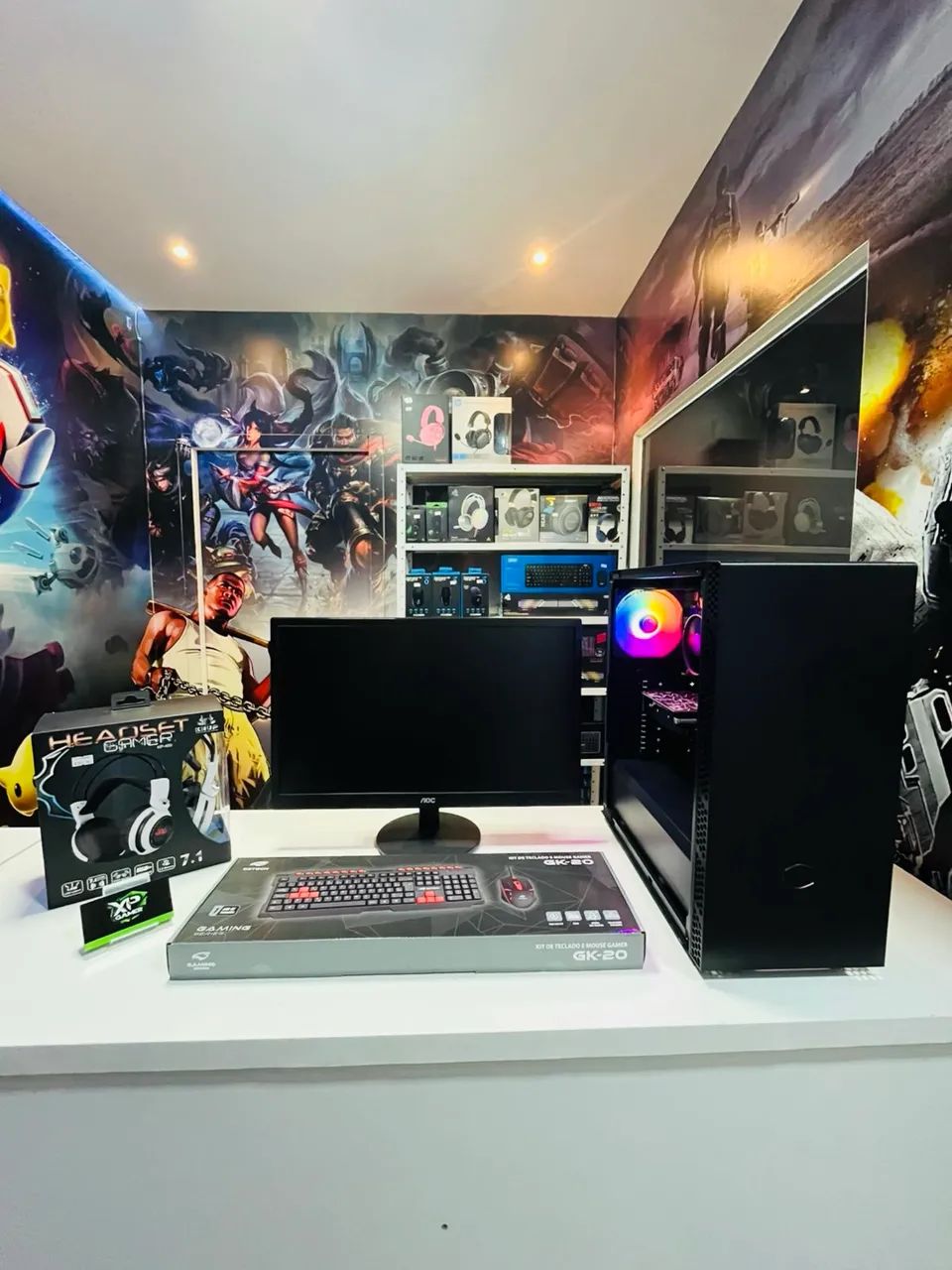 PC Gamer COMPLETO - i5, 16GB, RX550 4GB | Monitor + Periféricos Gamer - Loja Física - Foto 2