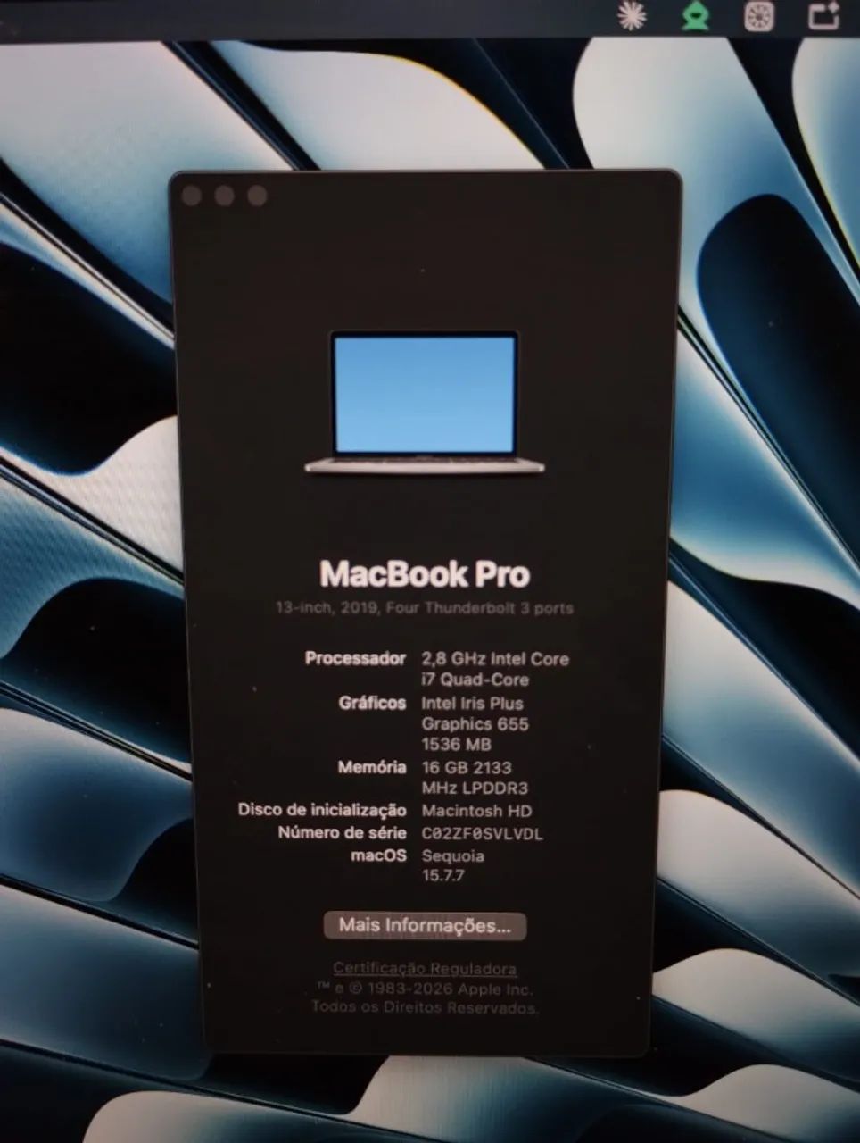Macbook Pro 13 - Intel I7 - 16gb Ram SSD_256Gb - Foto 2