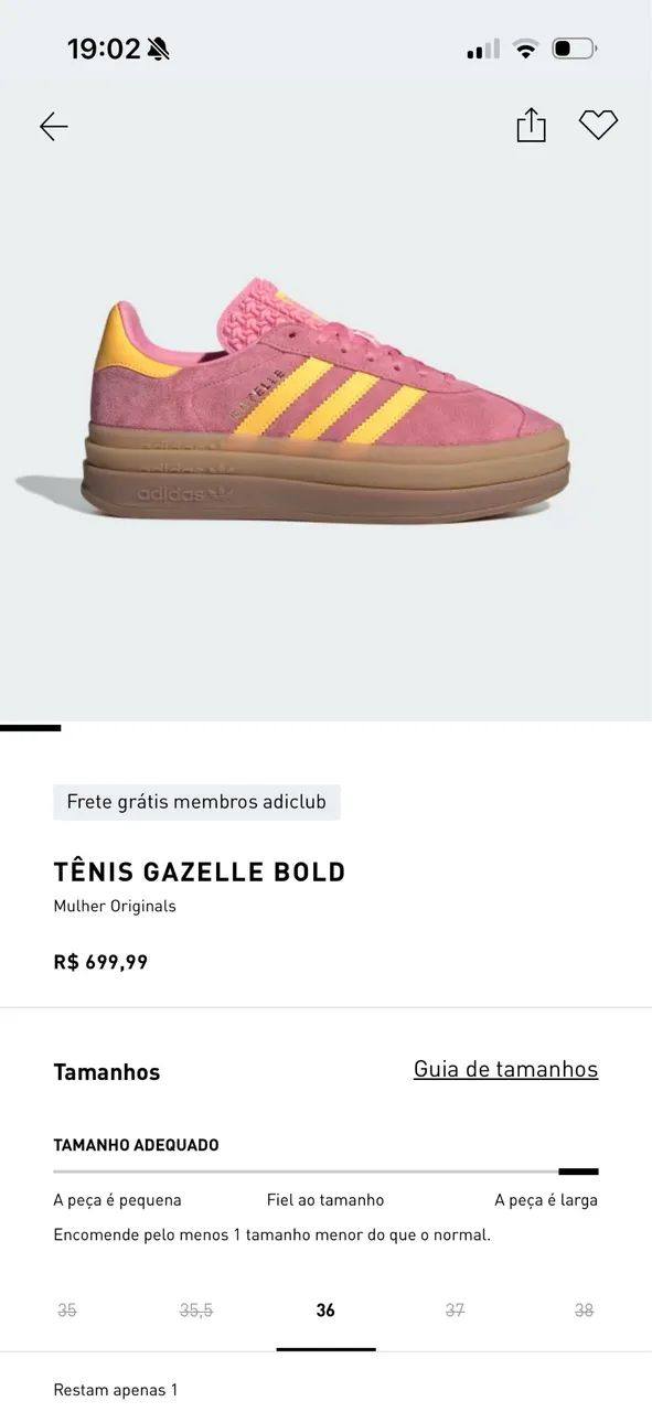 Tênis Gazelle rosa - Foto 5