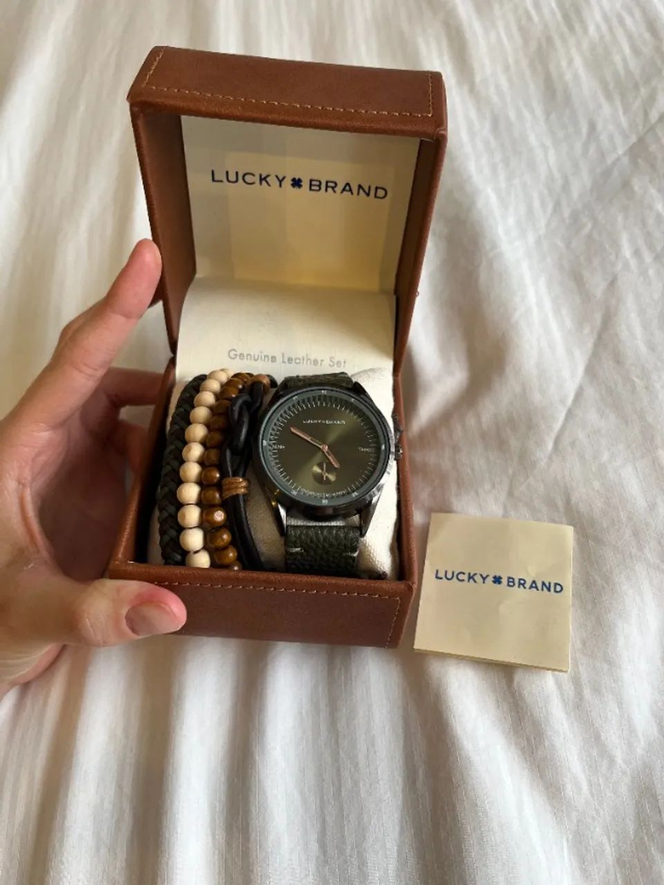 relógio masculino com pulseira de couro legítimo verde 40mm