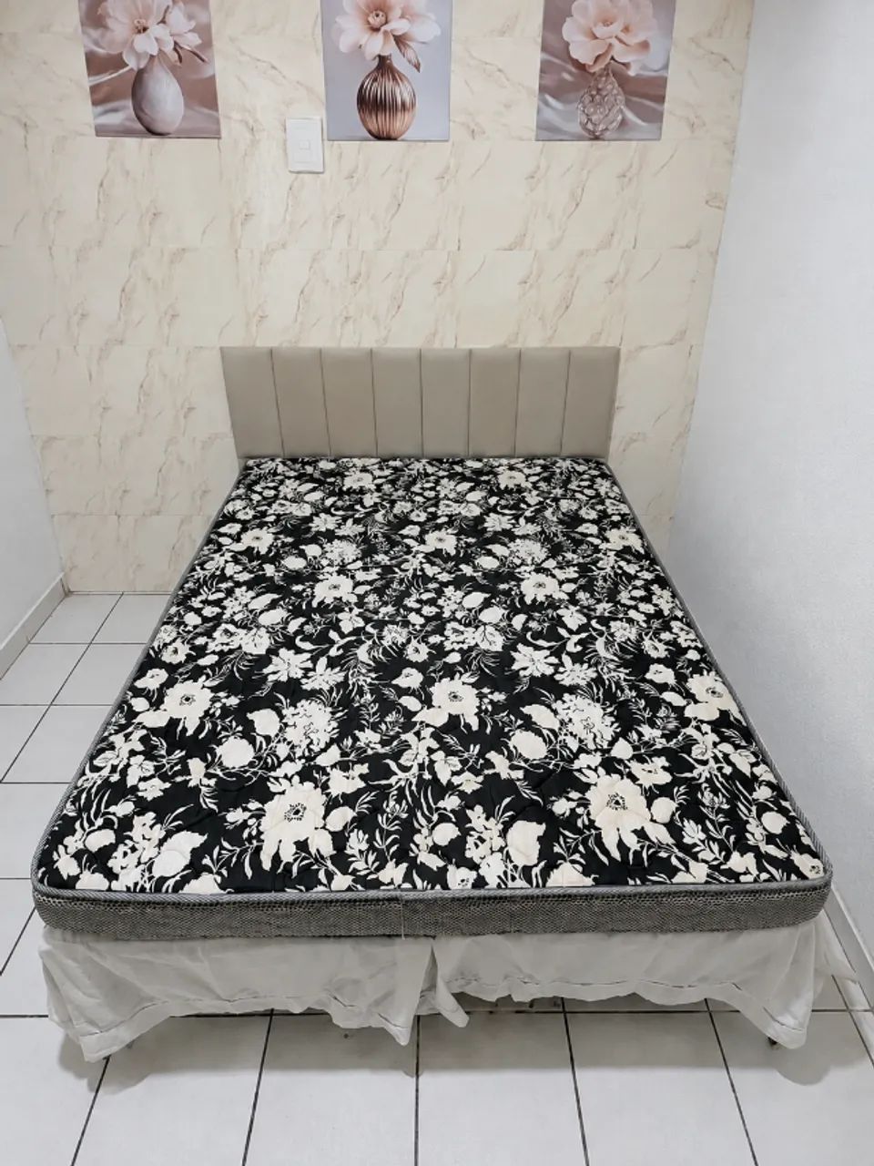 Cama Box Casal Completa - Base Ortobom Physical Ultra Resistente