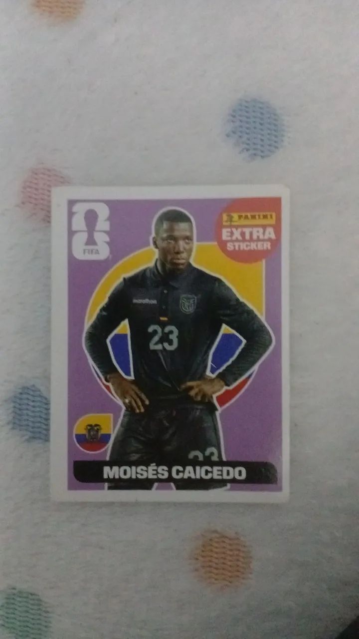 Figurinha extra sticker do Moisés caicedo