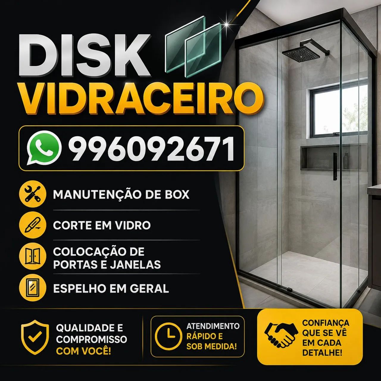 Disk vidraceiro tudo em vidros 