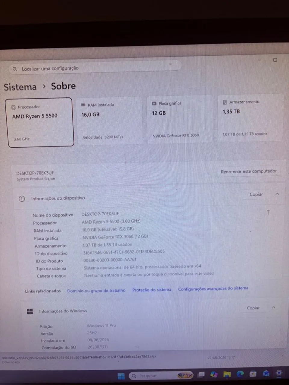 PC GAMER POUCO UTILIZADO
