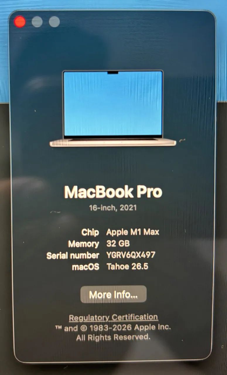 【画面不良】MacBook Pro M1MAX 32cGPU 32g 1T Apple Macbook Pro 16