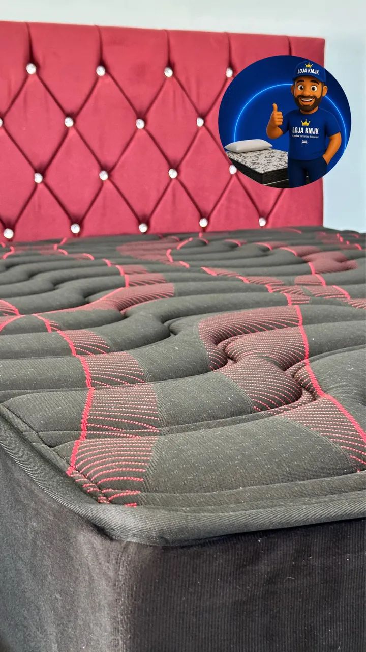 CAMA DE CASAL - CABECEIRA DE BRINDE!  - Foto 2
