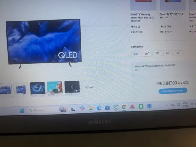 TV SAMSUNG 55 QLED - NOVA LACRADA NA CAIXA E COM NF - Foto 2