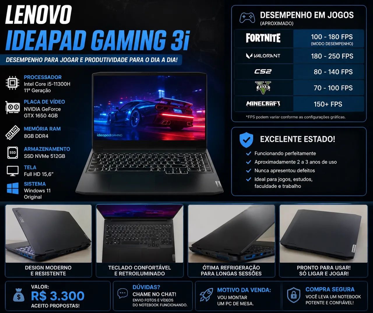 NOTEBOOK GAMER LENOVO