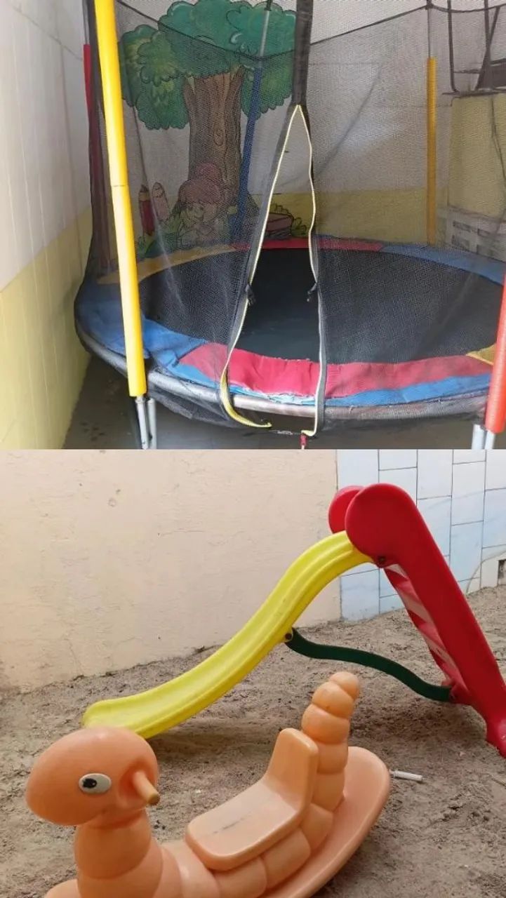 Alugo Cama Elástico, escorregadeira e cavalinho