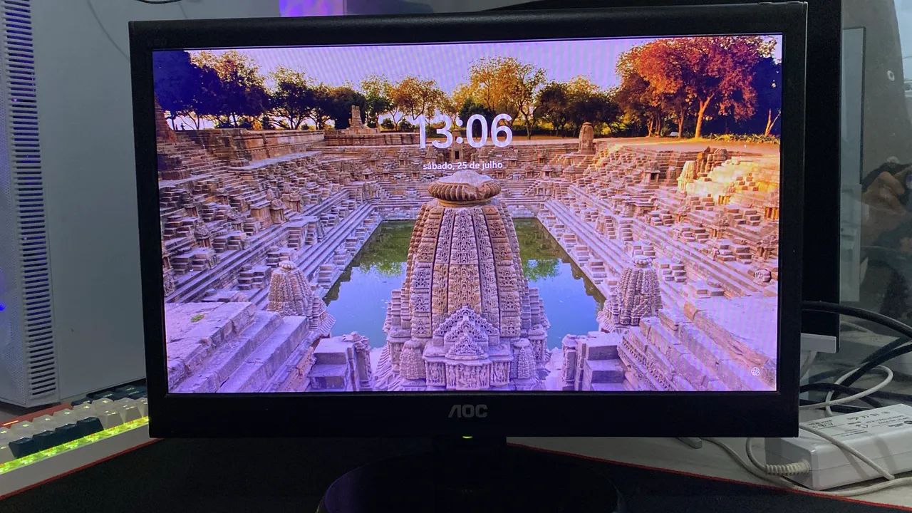 Monitor AOC e950Swn, 60hz, 18,5 polegadas - Foto 4