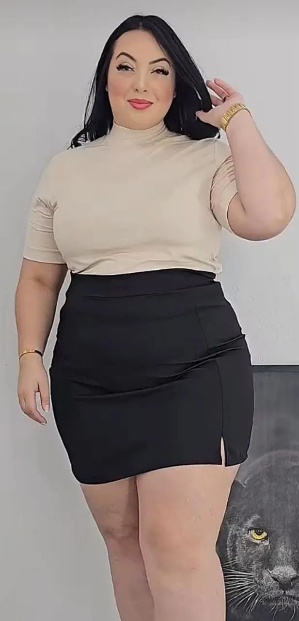 Saia Alfaiataria Plus size 