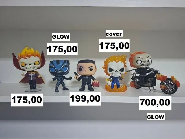 Funko Lote Marvel ( Ghost rider na moto Glow + outros ) 