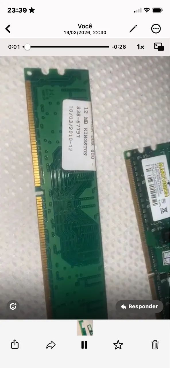 2 memoria ram de 1gb (cada) ddr2 400mhz - Foto 3