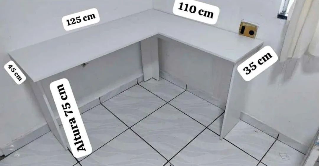 MESA MDF L FRETE GRÁTIS  - Foto 3