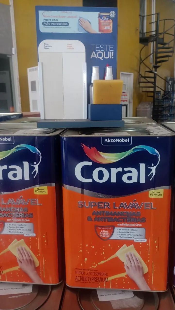 Tinta super lavável 