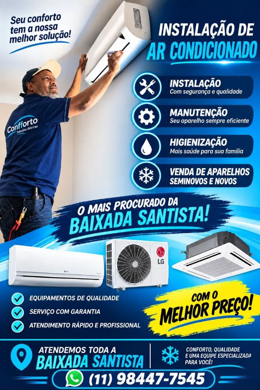 Ar condicionado ultra rapido e preciso.