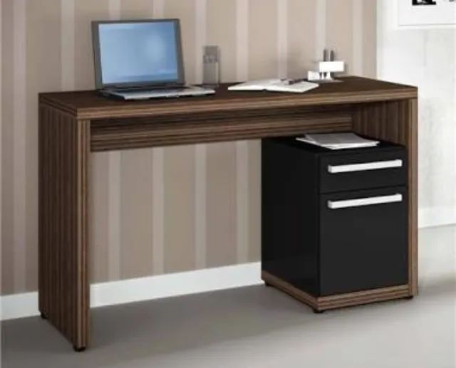Mesa De Escritório Escrivaninha 1 Gaveta 1 Porta 1,20m - KAPPESBERG - Foto 3