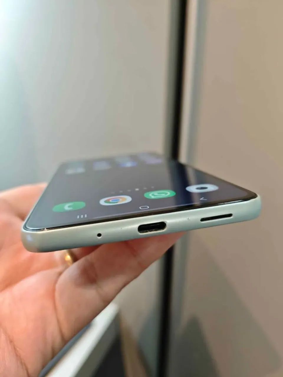 Celular Samsung Galaxy M55 5G Light Green - Impecável, Na Caixa e Com NF - Foto 4
