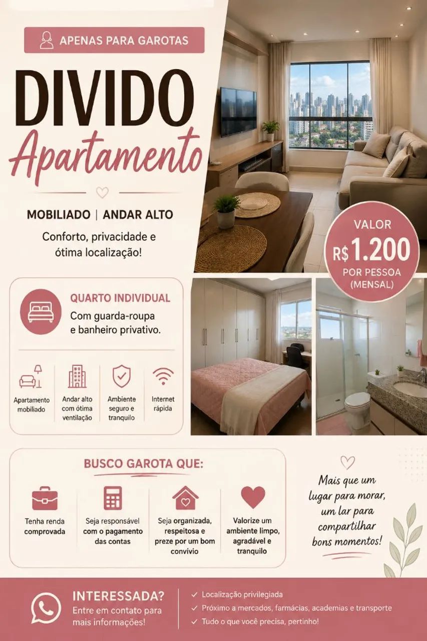 Quarto em Apartamento 