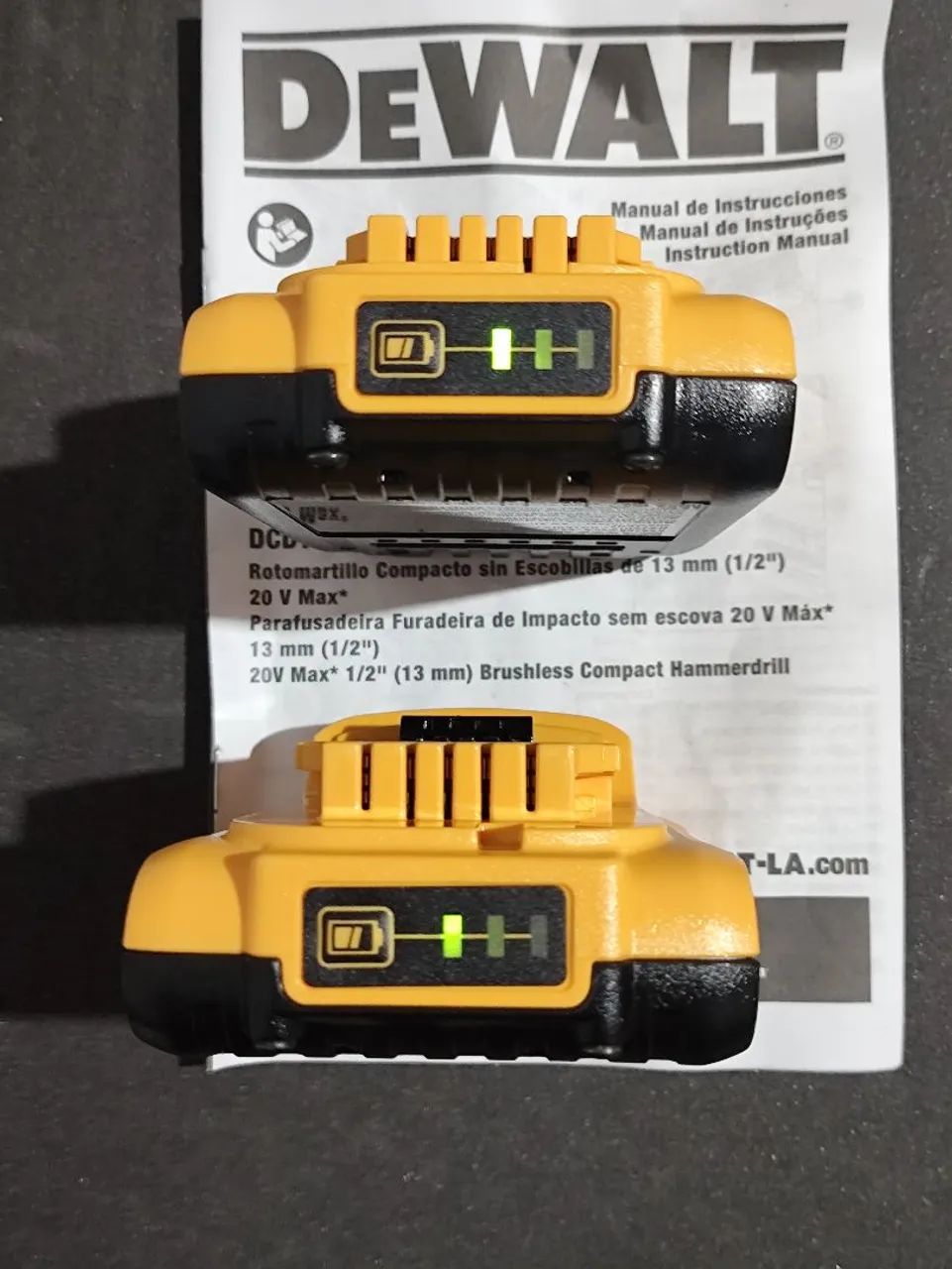BATERIAS 20V 2ah + CARREGADOR DeWALT ORIGINAIS