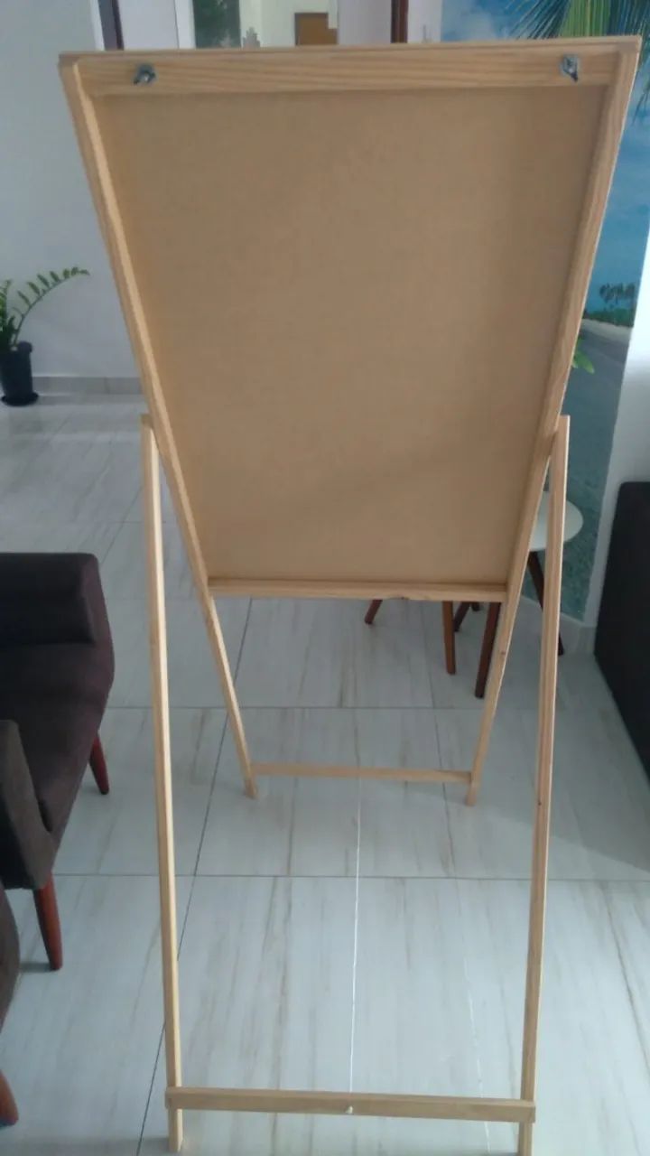Cavalete Pinus Flip Chart Com Quadro Branco - Marca Mademaster - Foto 2