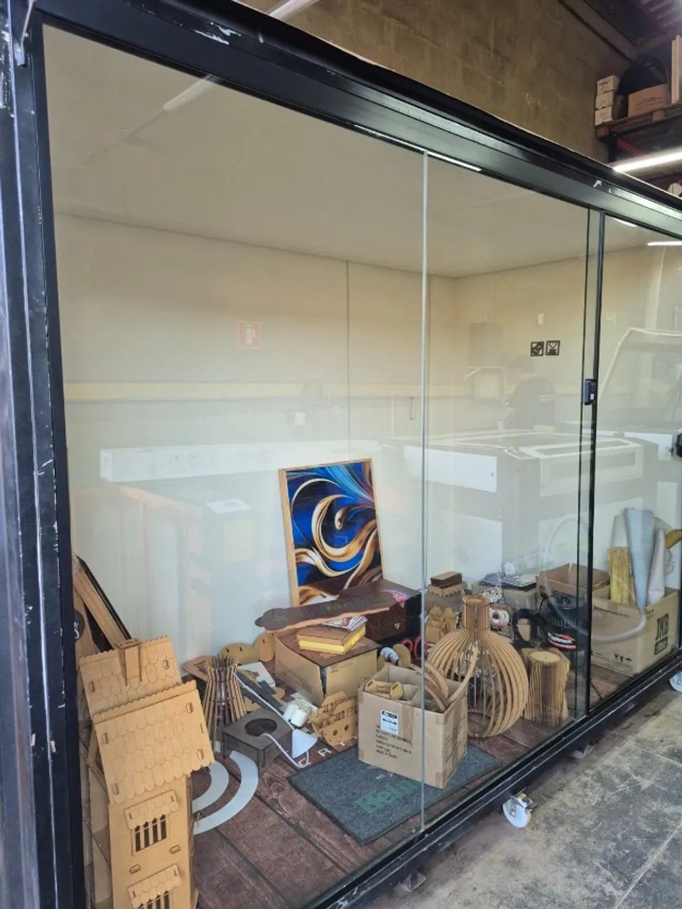 Vitrine Container Móvel Com De Vidro E Fechadura loja pop-up Showroom Módulo Comercial - Foto 2