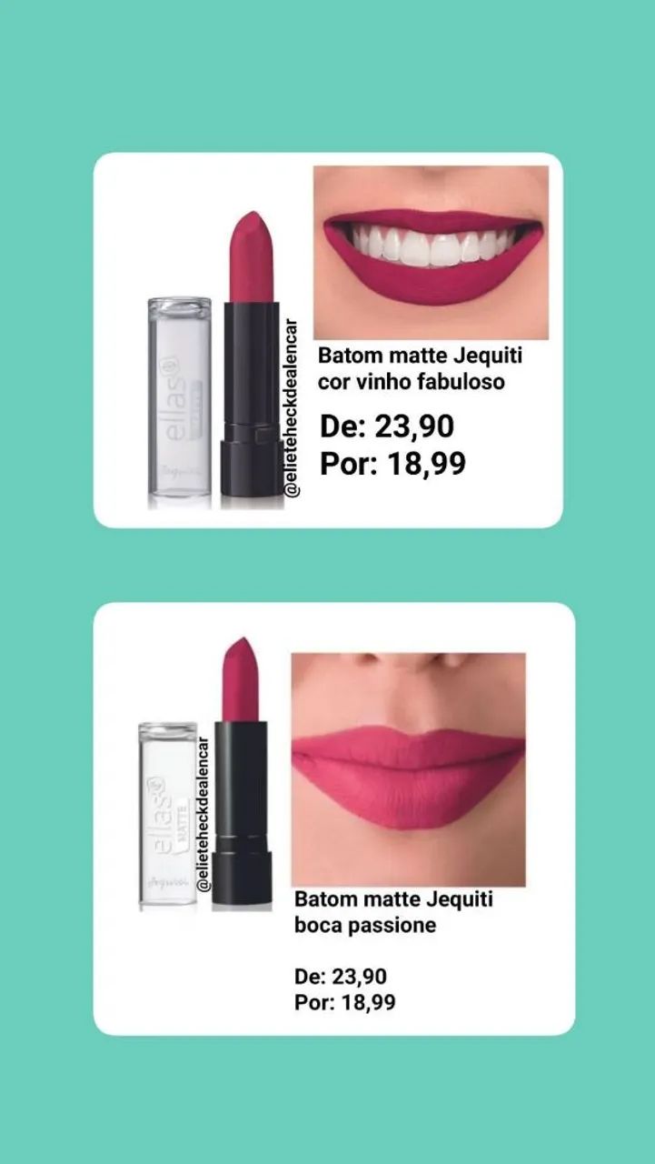 Batom Jequiti matte e hidratante  - Foto 4