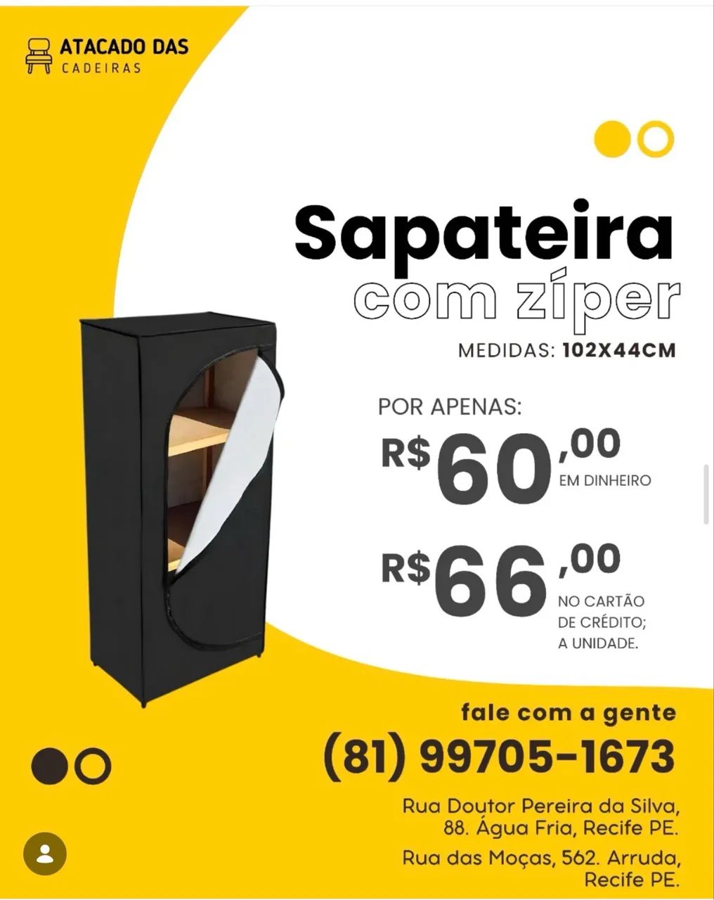 Sapateira é no Atacado das Cadeiras