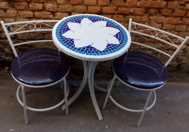 Conjunto Mesa Bistro mosaico - Foto 4