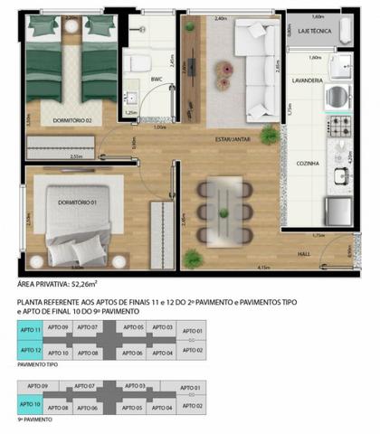 Apartamento 2 qts 50m2 * com desconto na entrada - Foto 3