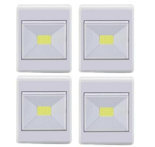 Kit 4 Luminarias LED Botão A Pilha 3W Branca - Elgin - Foto 2