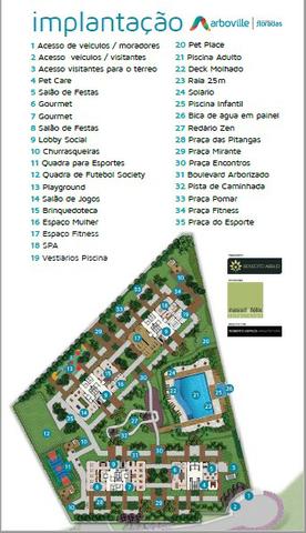 "*I n c r í v e l! Arboville Floradas*"-Apto 02 dorms com Terraço Gourmet- Cond Clube - Foto 2