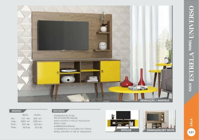 Rack Estrela Retrô com Painel Universo