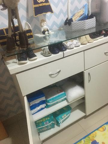 Balcão branco com vidro - Foto 4